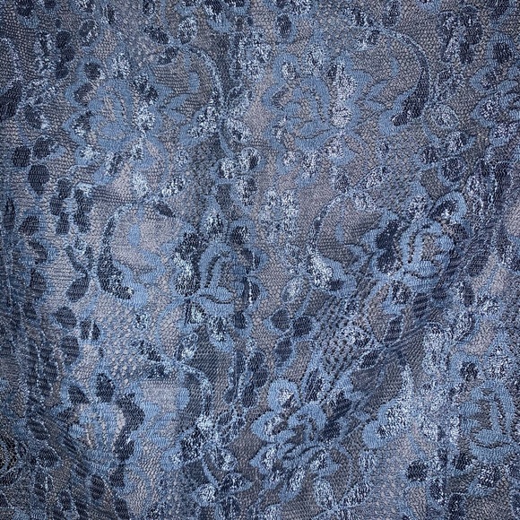 Denim Lace back Tie- Front Crop Top - Picture 3 of 5